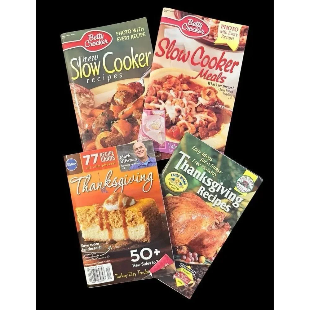 Pillsbury Betty Crocker Thanksgiving & Slow Cooker Vintage Cookbooks 4